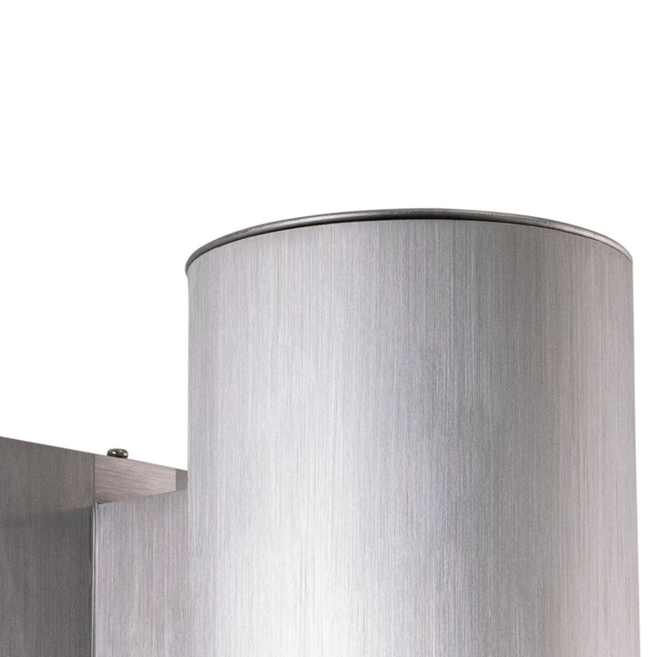 Vaxcel Lighting CO-OWD050SL Chiasso One Light Outdoor Wall Mount Outdoor Pewter, Nickel, Silver