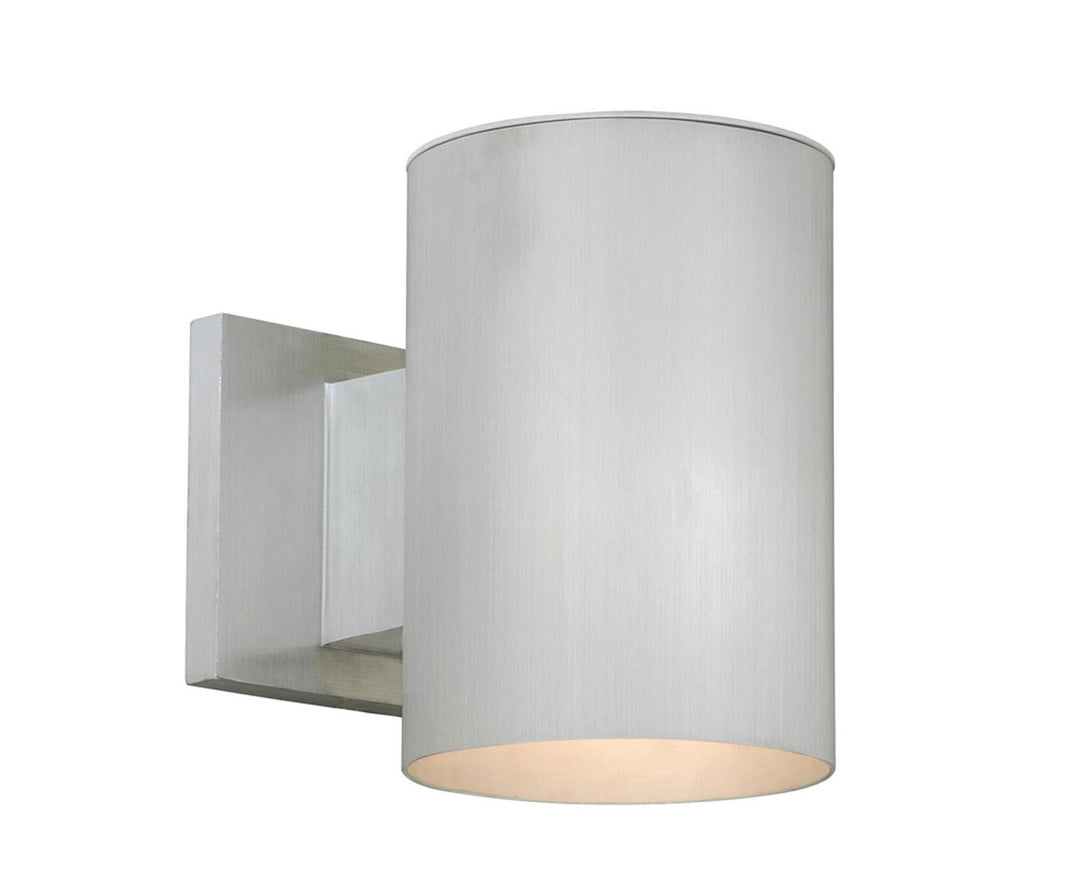 Vaxcel Lighting CO-OWD050SL Chiasso One Light Outdoor Wall Mount Outdoor Pewter, Nickel, Silver