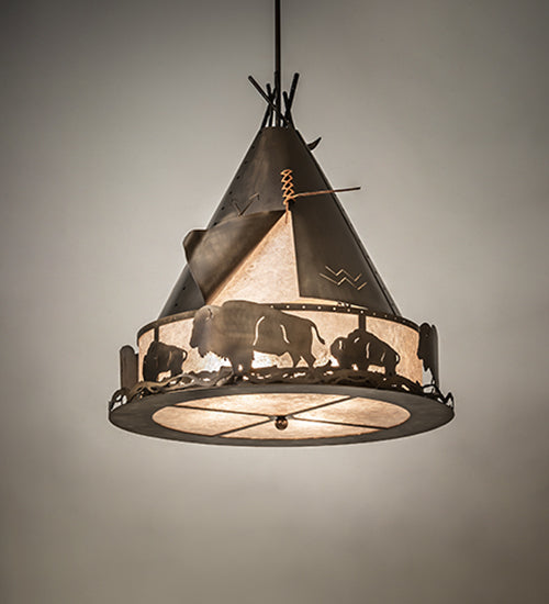 Meyda Tiffany Teepee 32120 Pendant Light - Antique Copper