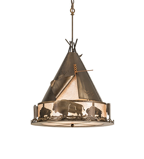 Meyda Tiffany Teepee 32120 Pendant Light - Antique Copper