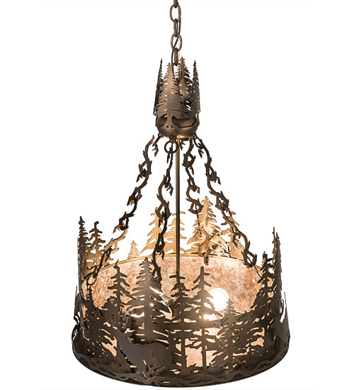 Meyda Tiffany Deer At Dusk 32127 Pendant Light - Antique Copper