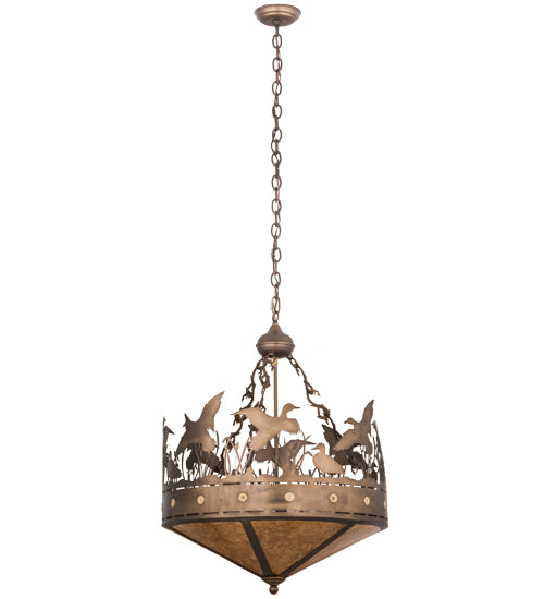 Meyda Tiffany Ducks In Flight 32133 Pendant Light - Antique Copper