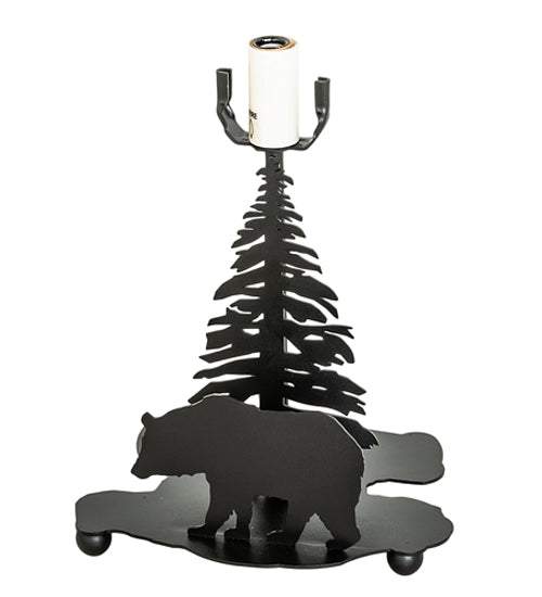 Meyda Tiffany Lighting 32223 Lone Bear One Light Table Base Utility Light Black