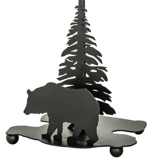 Meyda Tiffany Lighting 32223 Lone Bear One Light Table Base Utility Light Black