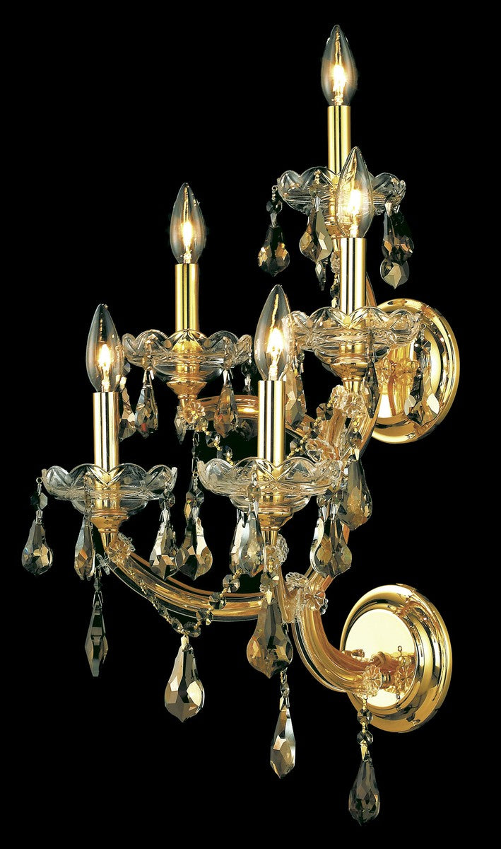 Elegant Maria Theresa 2801W5G-GT/RC Wall Sconce Light - Gold