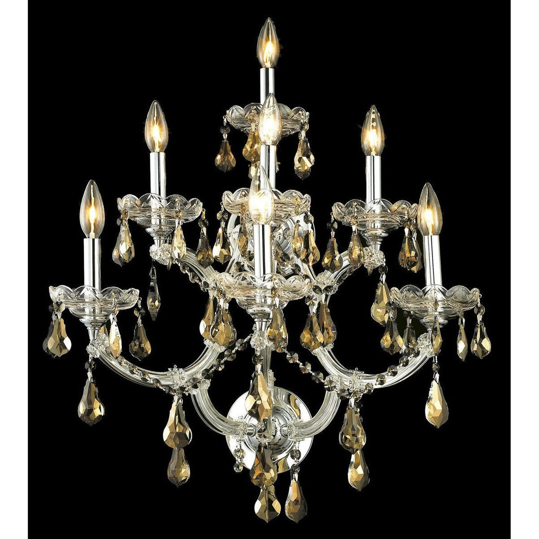 Elegant Maria Theresa 2801W7C-GT/RC Wall Sconce Light - Chrome