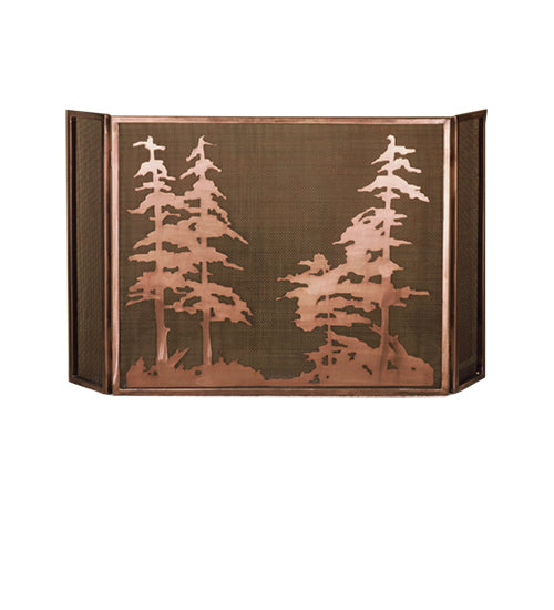 Meyda Tiffany Lighting 32281 Tall Pines Fireplace Screen Home Decor Copper/Antique/Verde