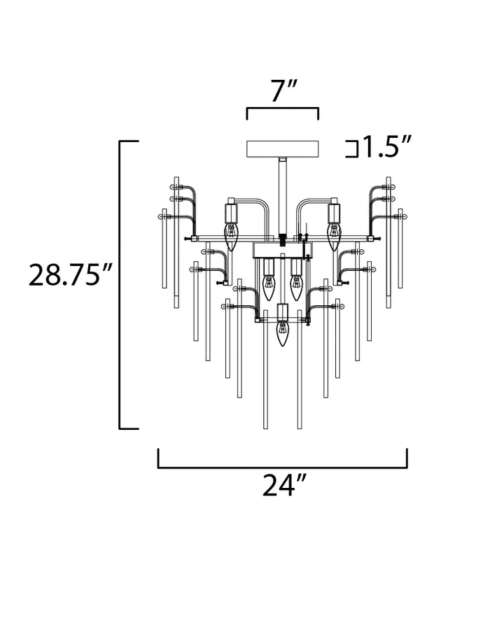 Maxim Majestic 32320CLCMPGL Ceiling Light - Gold Leaf