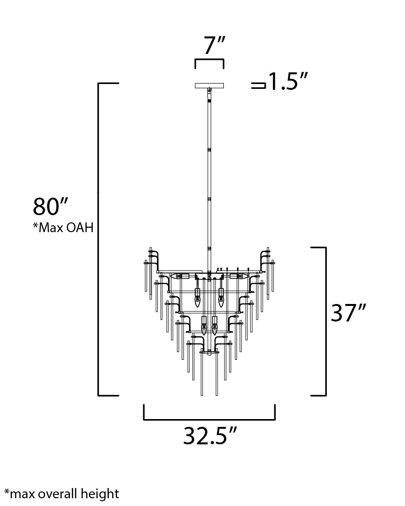 Maxim Majestic 32328CLCMPGL Chandelier Light - Gold Leaf