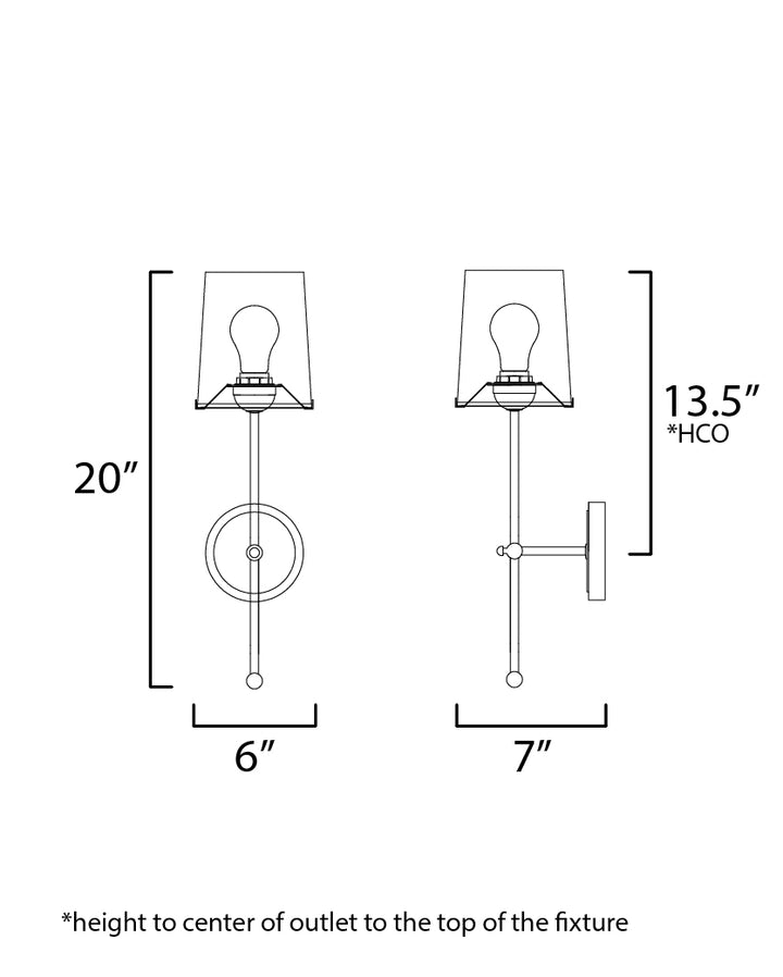 Maxim Huntington 32361WTSBR Wall Sconce Light - Satin Brass