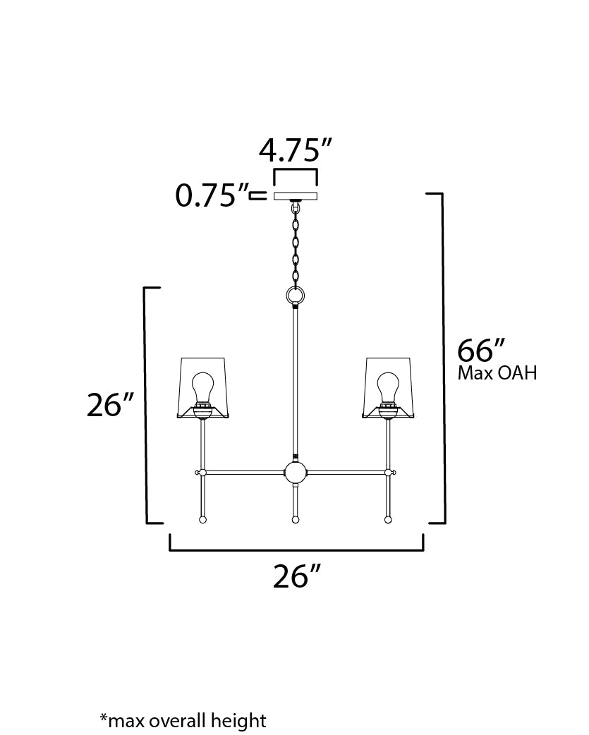 Maxim Huntington 32364WTSBR Chandelier Light - Satin Brass