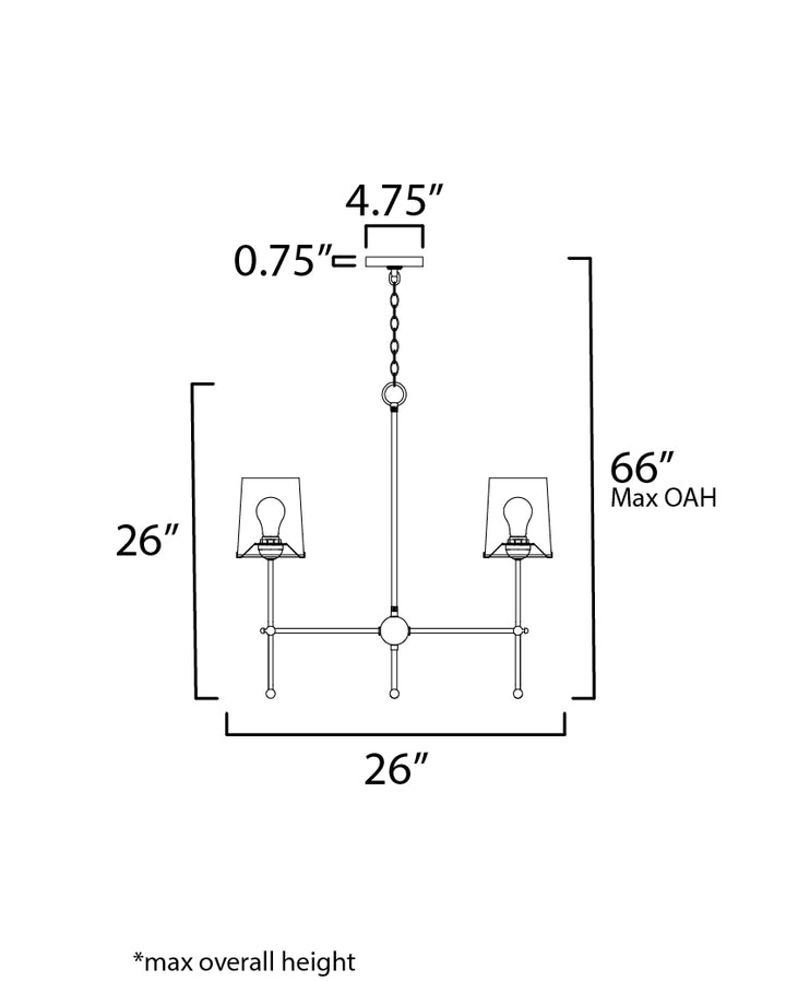 Maxim Huntington 32364WTSBR Chandelier Light - Satin Brass