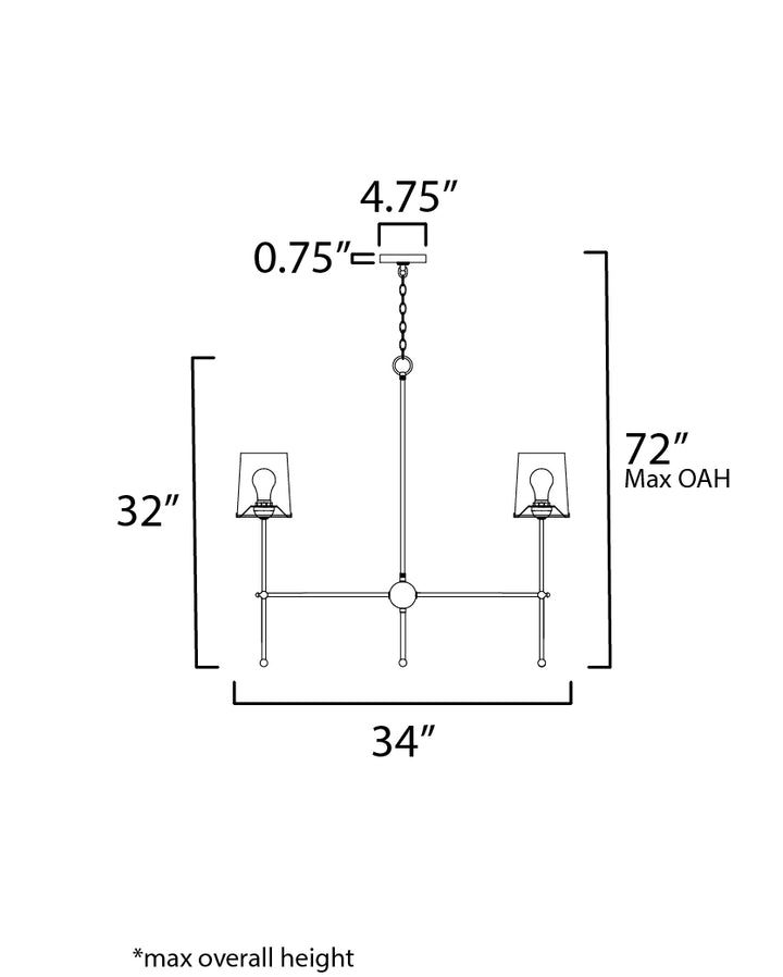 Maxim Huntington 32366WTSN Chandelier Light - Satin Nickel