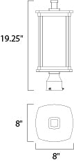 Maxim Lighting 3250FSBZ  Terrace Outdoor Bronze