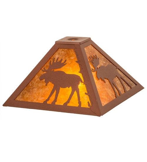 Meyda Tiffany Lighting 32513 Lone Moose Shade Lamp Shade Bronze / Dark