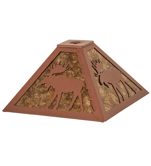 Meyda Tiffany Lighting 32513 Lone Moose Shade Lamp Shade Bronze / Dark