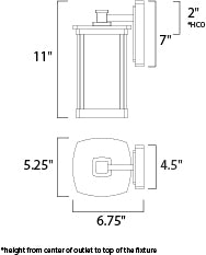 Maxim Lighting 3252FSBZ  Terrace Outdoor Bronze