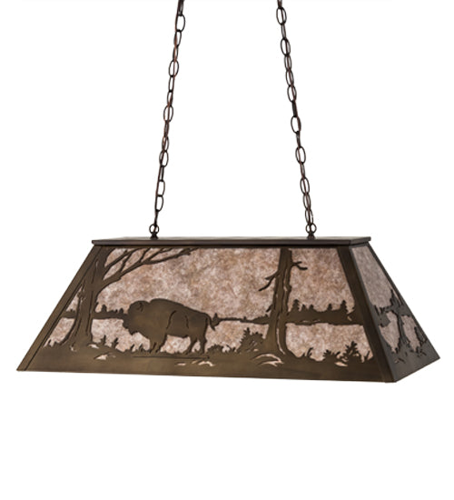 Meyda Tiffany Buffalo At Lake 32636 Pendant Light - Antique Copper