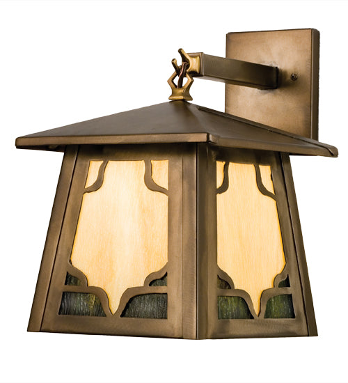 Meyda Tiffany Lighting 32754 Kirkpatrick One Light Wall Sconce Outdoor Copper/Antique/Verde