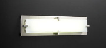 PLC Polipo/T5 814 SN Bath Vanity Light 27 in. wide - Satin Nickel