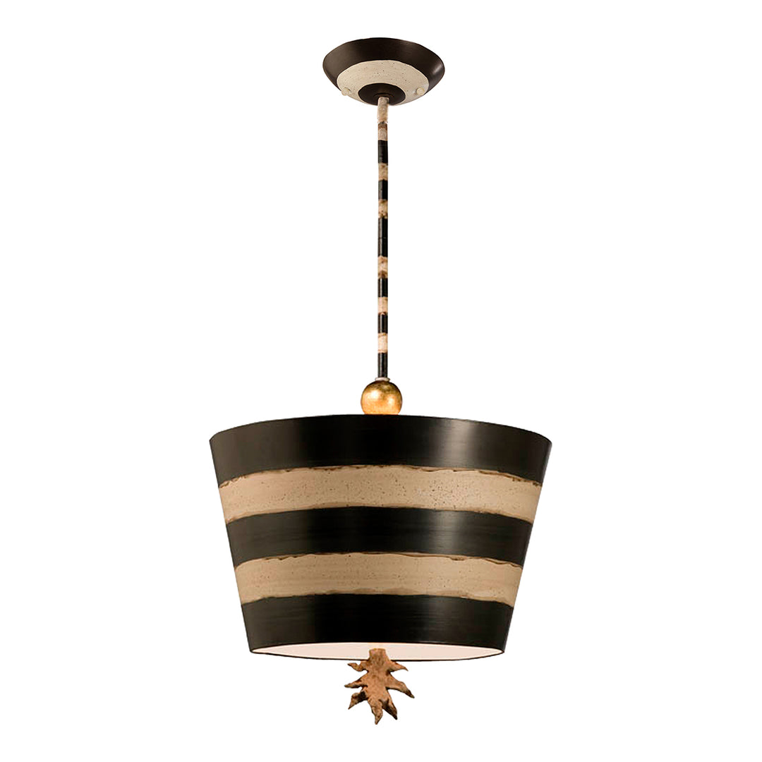 Lucas+McKearn Flambeau Pd1019 Pendant Light - Hand-Painted Black/Cream