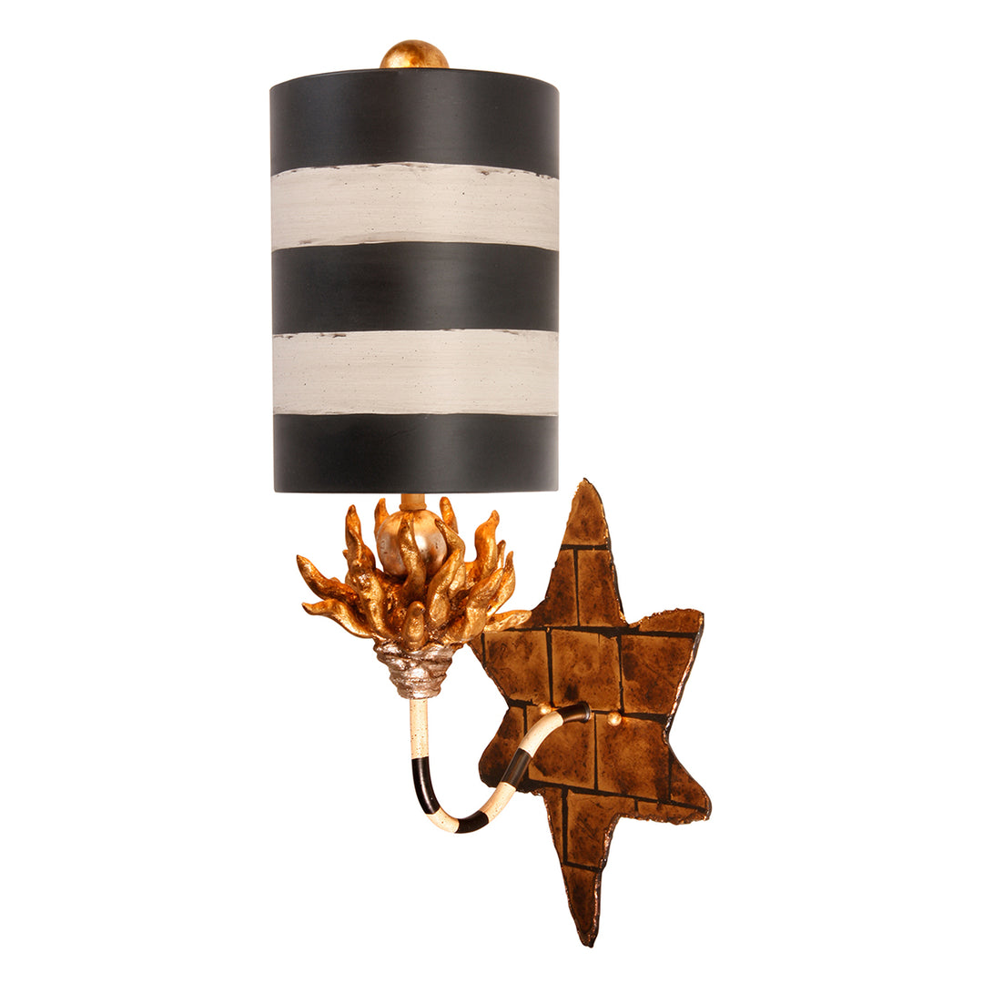 Lucas+McKearn Audubon Sc1015-1 Wall Sconce Light - Gold and Silver Leaf