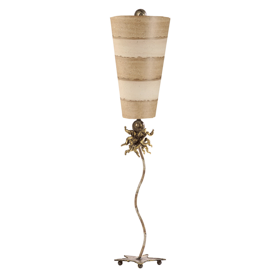 Lucas+Mckearn Lighting TA1006  Anemone Lamp Taupe And Cream Striped