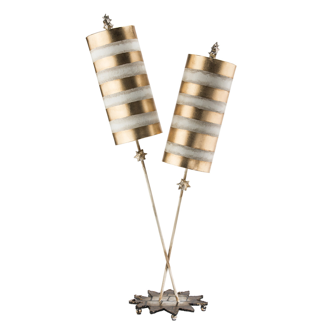 Lucas+Mckearn Lighting TA1030  Nettle Luxe Lamp Gold Stipes