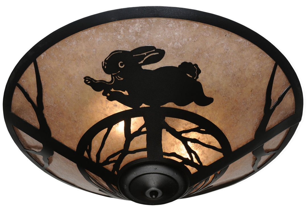 Meyda Tiffany Rabbit On The Loose 110551 Ceiling Light - Black/Silver Mica
