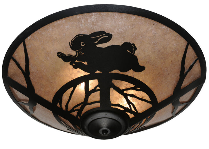 Meyda Tiffany Rabbit On The Loose 110551 Ceiling Light - Black/Silver Mica