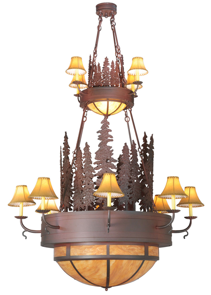 Meyda Tiffany Walden Pine 111636 Chandelier Light - Rust,Wrought Iron