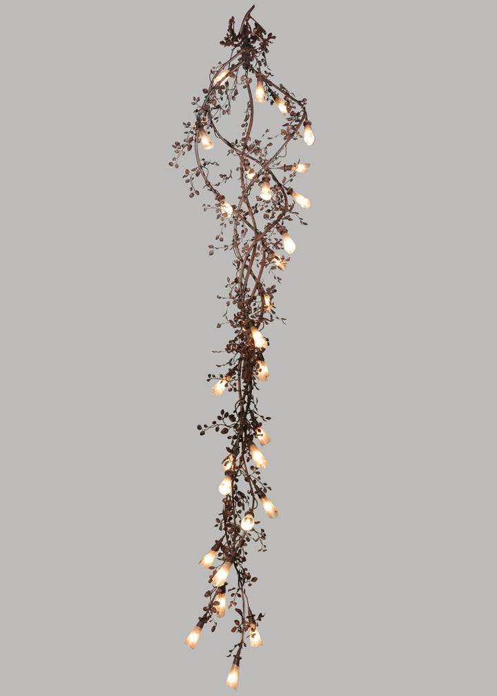 Meyda Tiffany Vinca Vine 111637 Pendant Light - Rust, Wrought Iron