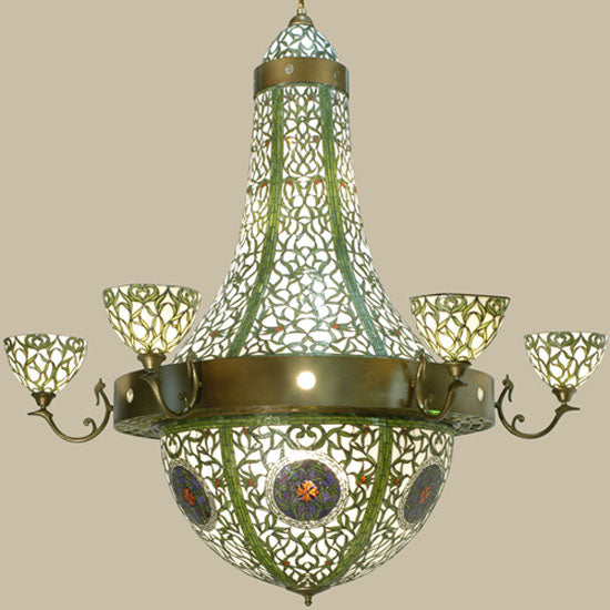 Meyda Tiffany Grand Tulip Medallion 111778 Chandelier Light - Bronze