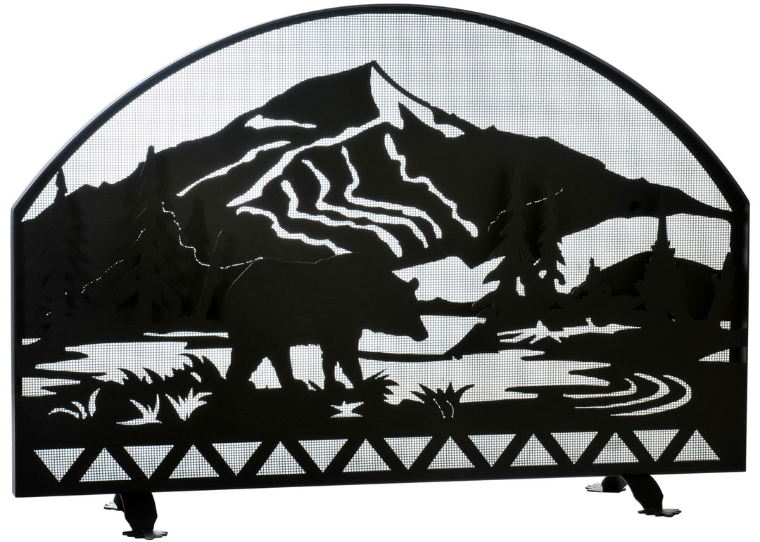 Meyda Tiffany Lighting 112054 Bear Creek Fireplace Screen Home Decor Black