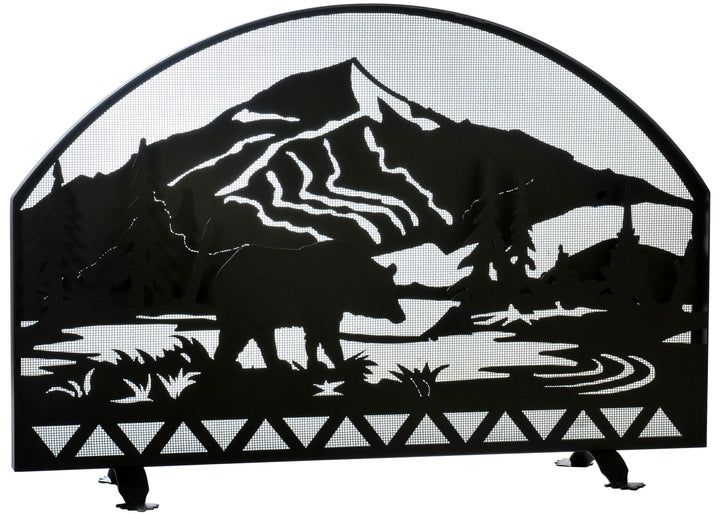 Meyda Tiffany Lighting 112054 Bear Creek Fireplace Screen Home Decor Black