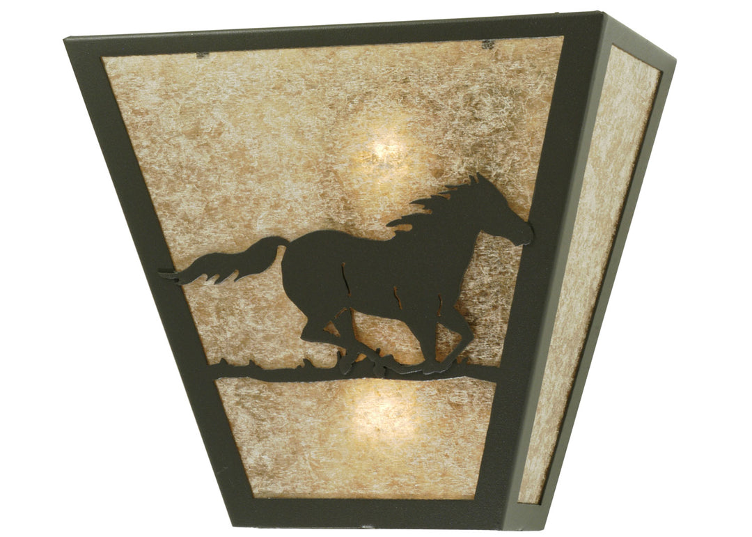 Meyda Tiffany Running Horses 112770 Wall Light - Wrought Iron