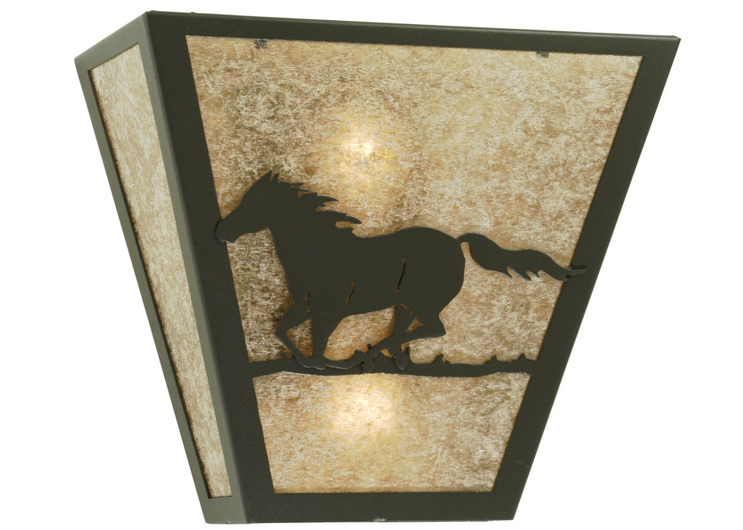 Meyda Tiffany Running Horses 112771 Wall Light - Wrought Iron