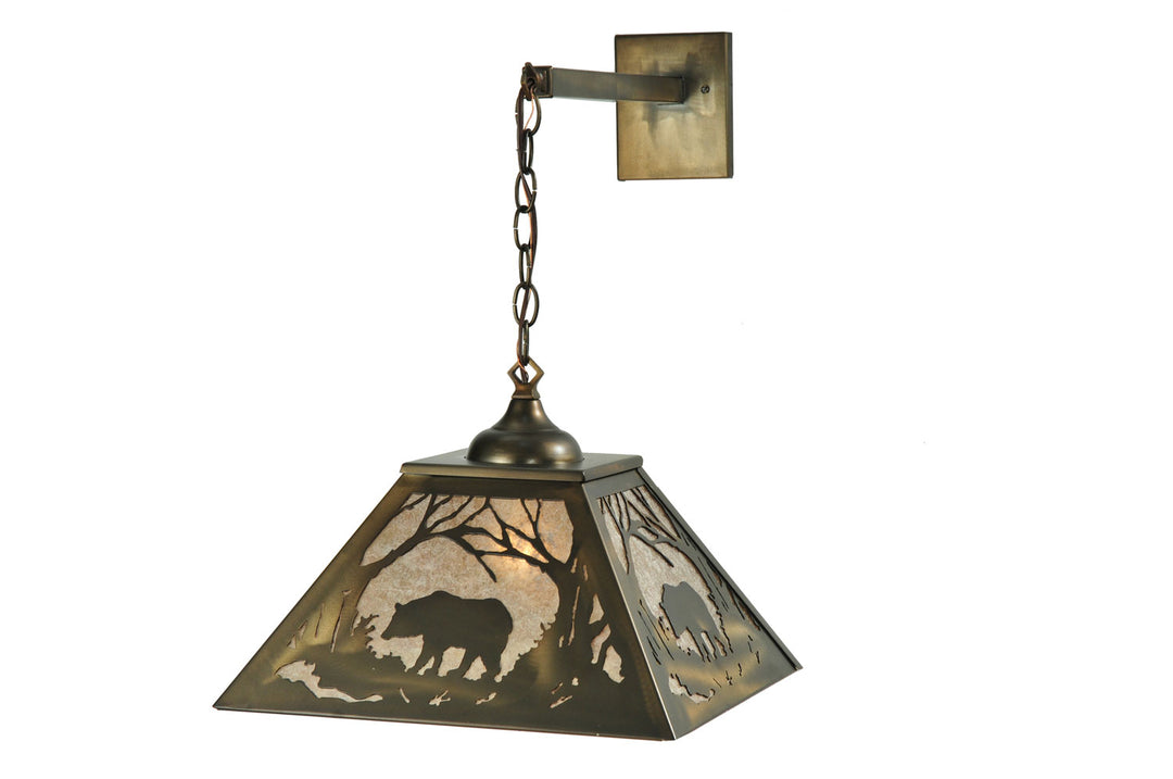 Meyda Tiffany Bear At Dawn 110133 Wall Light - Antique Copper