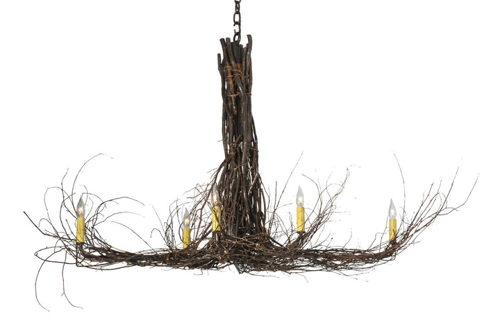 Meyda Tiffany Twigs 110175 Chandelier Light - Natural Wood,Mahogany Bronze