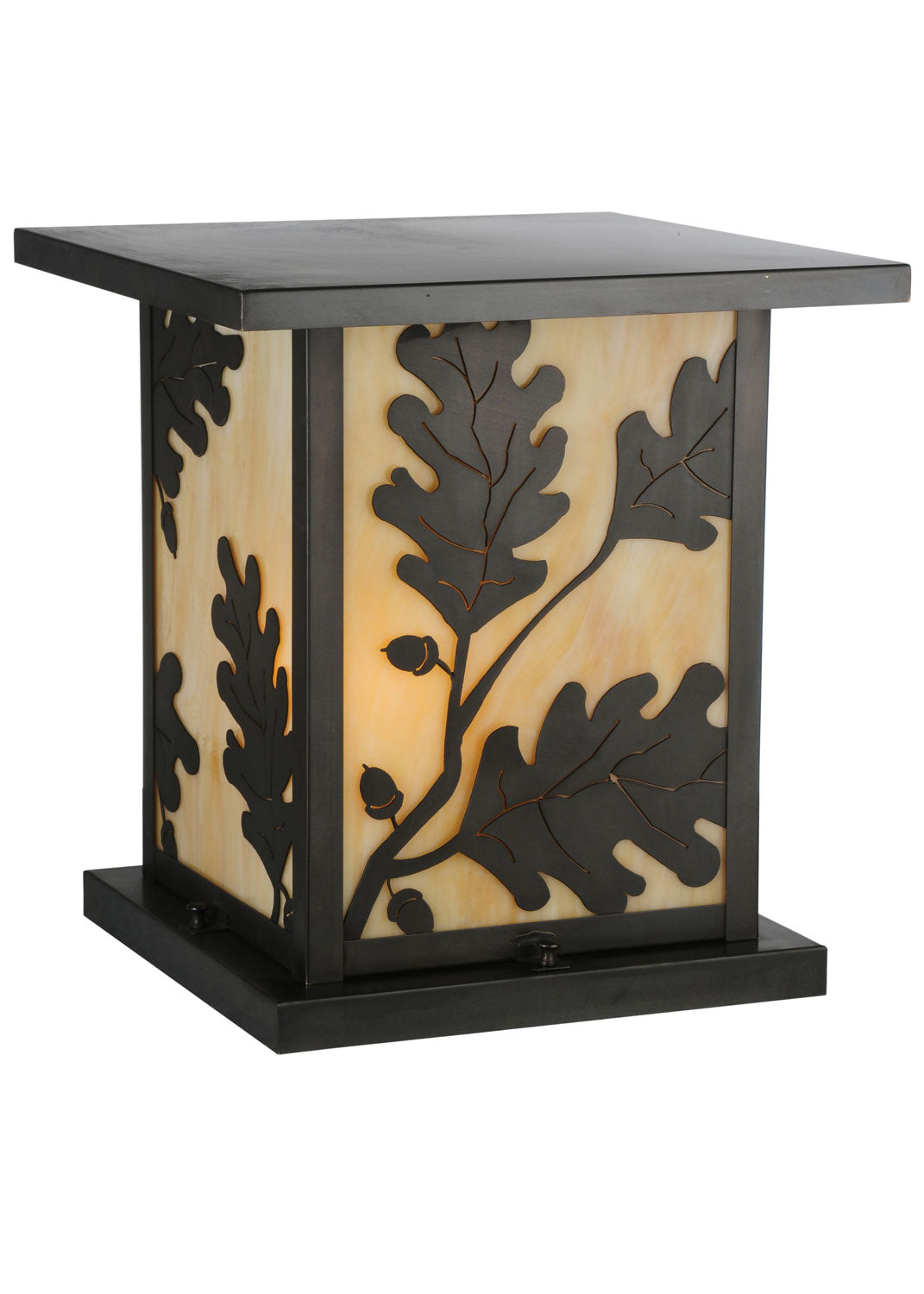 Meyda Tiffany Lighting 111973 Hyde Park One Light Pier Mount Outdoor Bronze / Dark