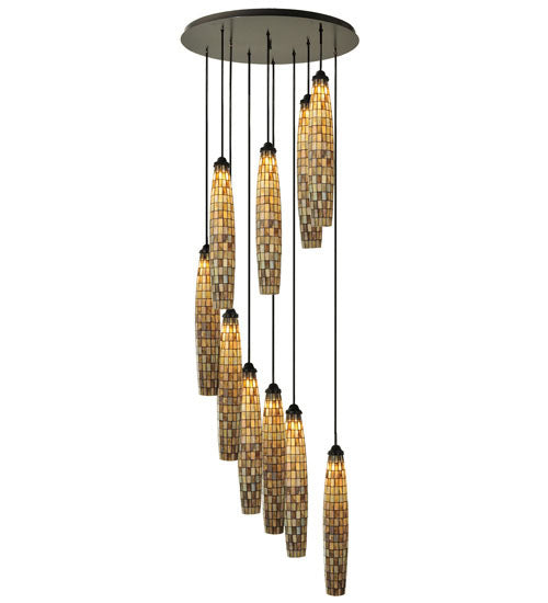 Meyda Tiffany Checkers 112057 Pendant Light - Antique