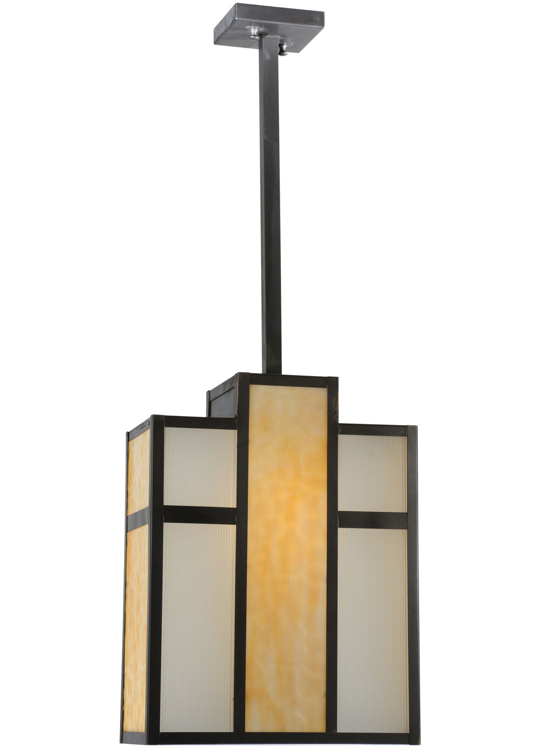 Meyda Tiffany Cityscape 112209 Pendant Light - Craftsman Brown