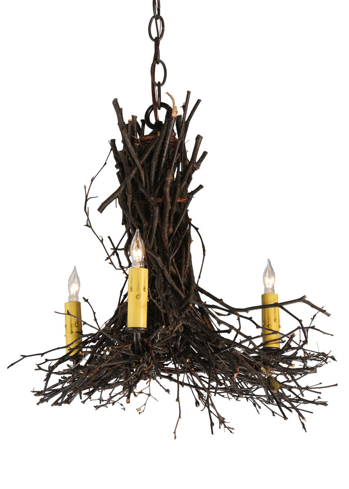 Meyda Tiffany Twigs 112367 Chandelier Light - Natural Wood,Mahogany Bronze