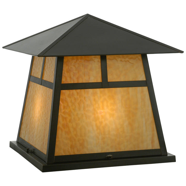 Meyda Tiffany Lighting 112417 Stillwater Four Light Pier Mount Outdoor Bronze / Dark