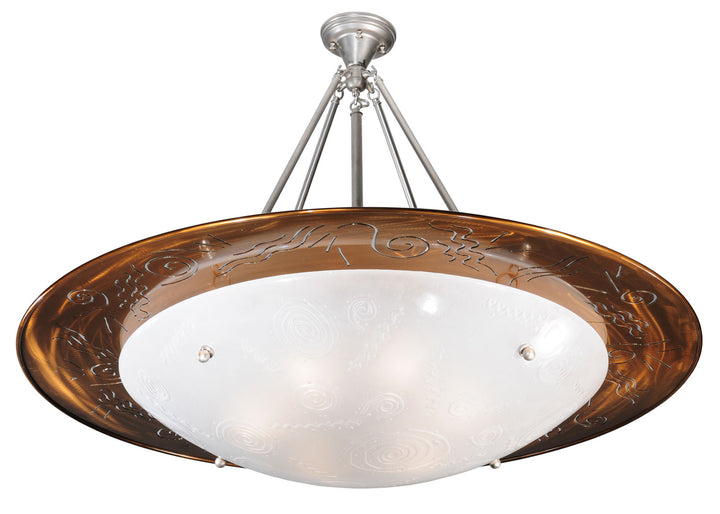 Meyda Tiffany Metro Fusion 112662 Ceiling Light - Nickel,Transparent Copper