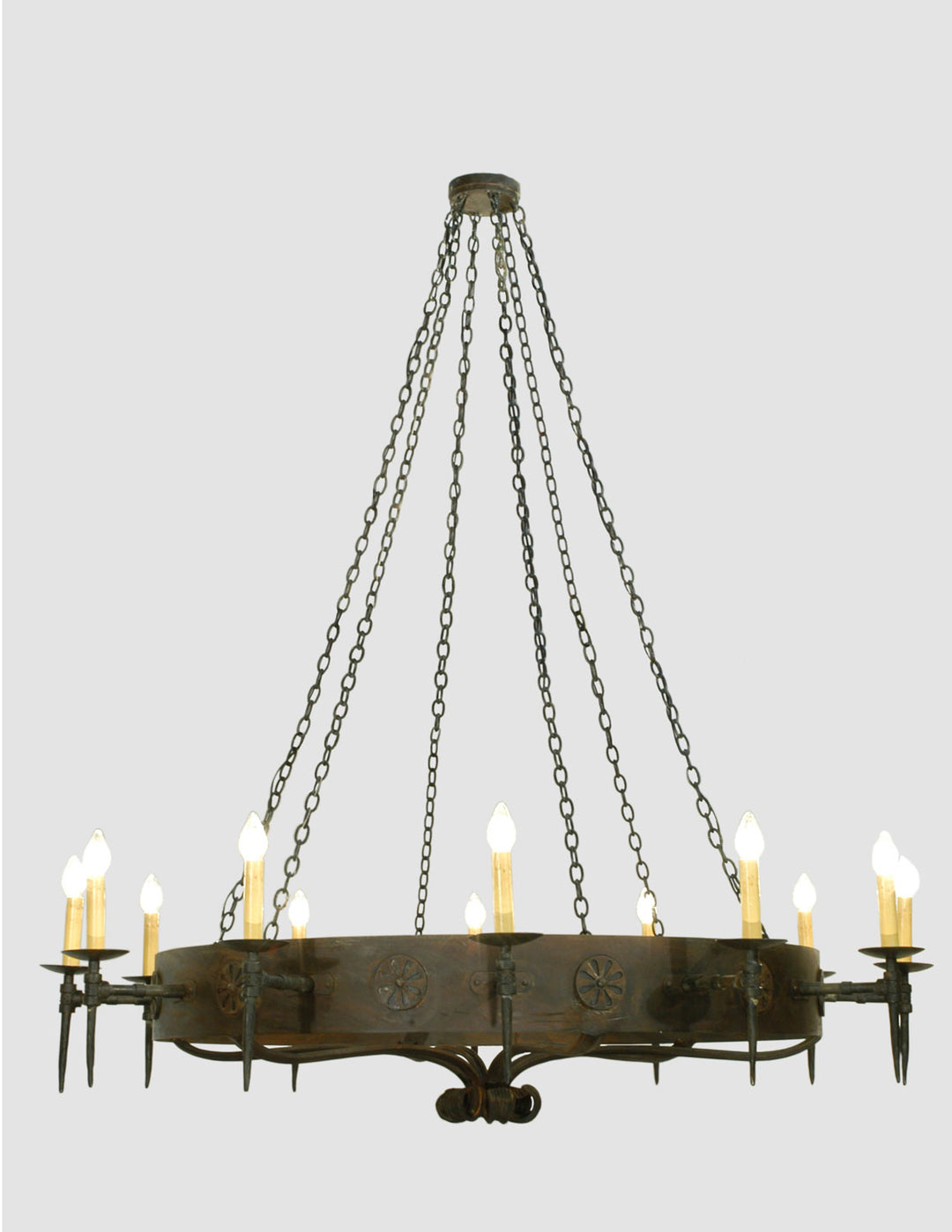 Meyda Tiffany Warwick 112814 Chandelier Light - Hand Wrought Iron