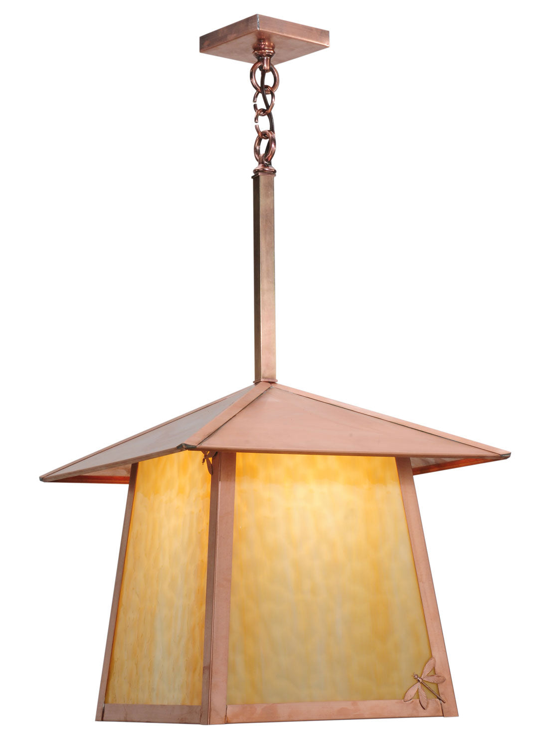 Meyda Tiffany Lighting 113226 Stillwater One Light Pendant Outdoor Copper/Antique/Verde