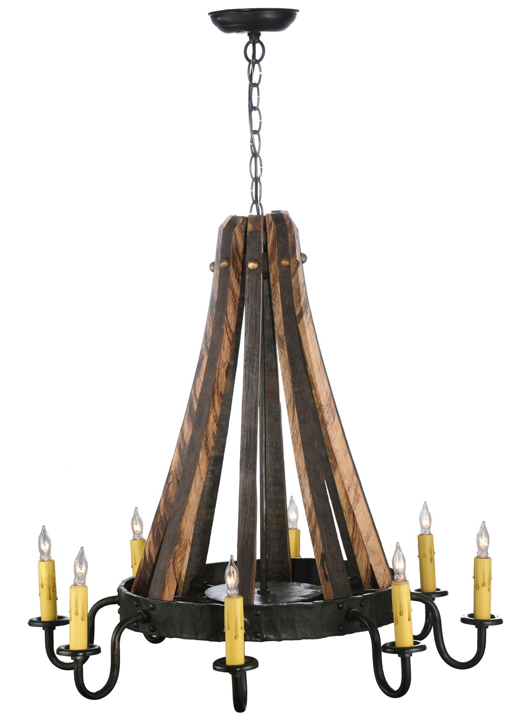 Meyda Tiffany Barrel Stave 113361 Chandelier Light - Rust