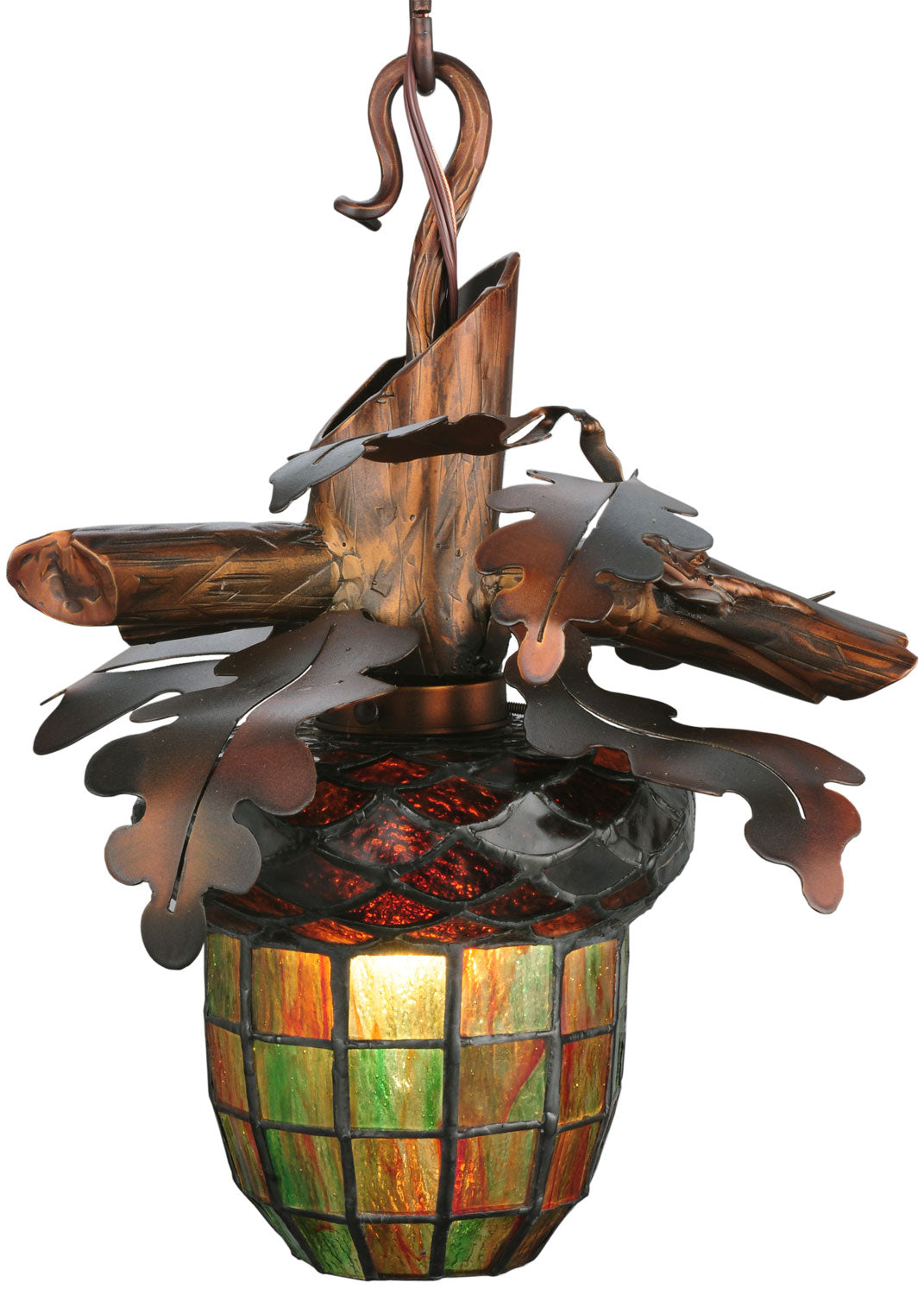 Meyda Tiffany Acorn Branch 114331 Pendant Light - Burnished Copper