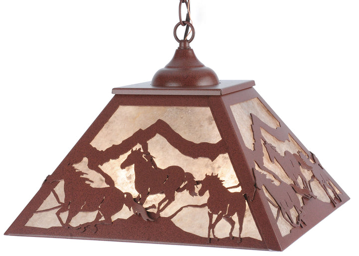 Meyda Tiffany Running Horses 114903 Pendant Light - Rust